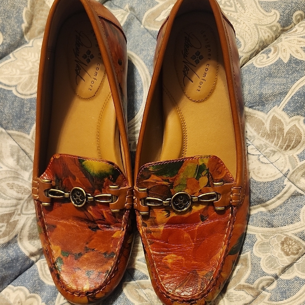 Patricia Nash Floral Leather Loafers - Multicolor